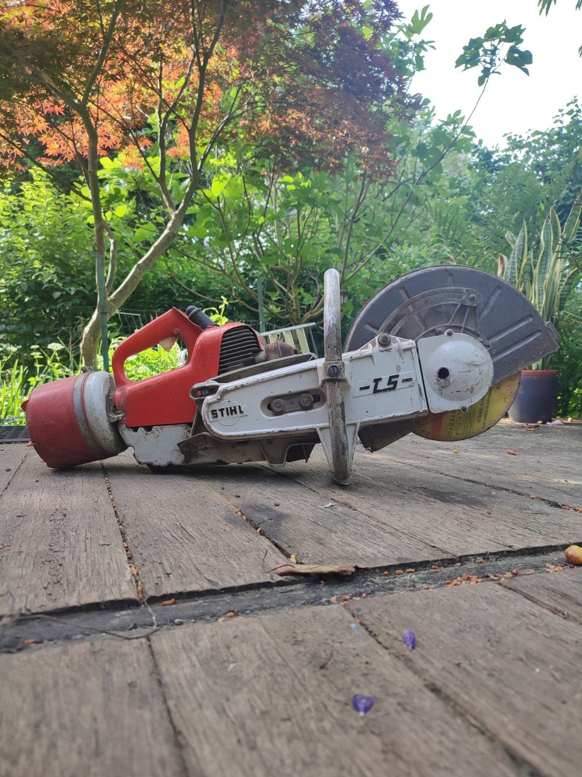STIHL TS 08 vintage snijmachineslijpmachine uit de jaren 60, Ophalen, Gebruikt, 1000 watt of meer, Haakse handslijpmachine