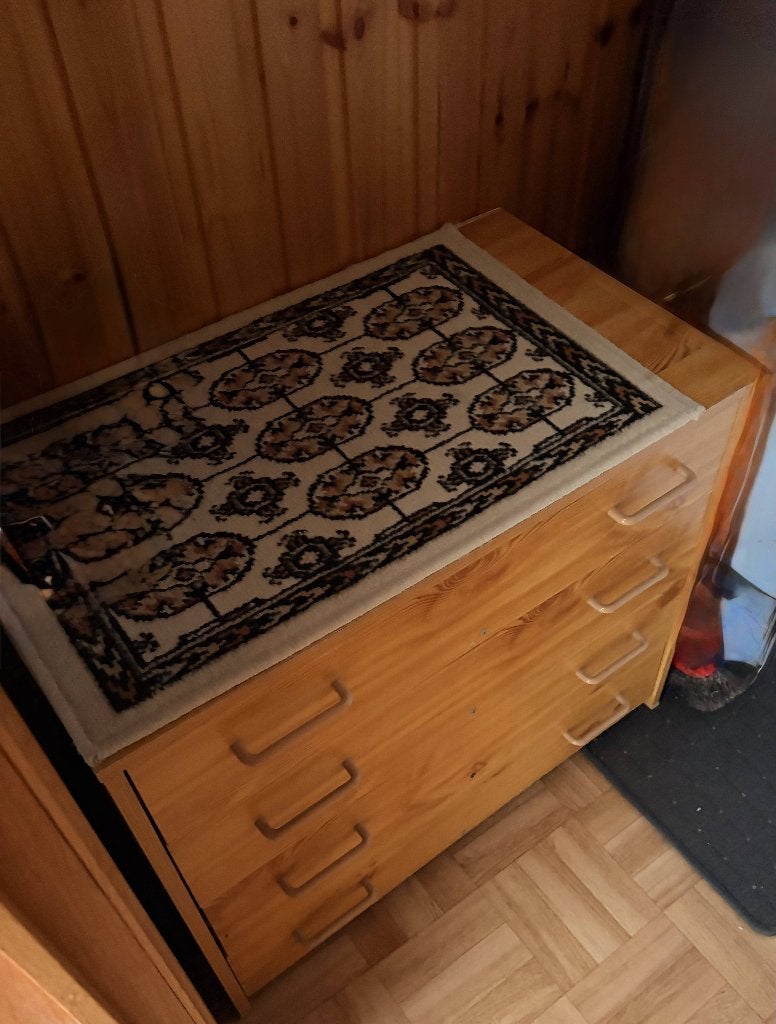 Commode en bois, Ophalen, Gebruikt, 50 tot 100 cm, 3 of 4 laden