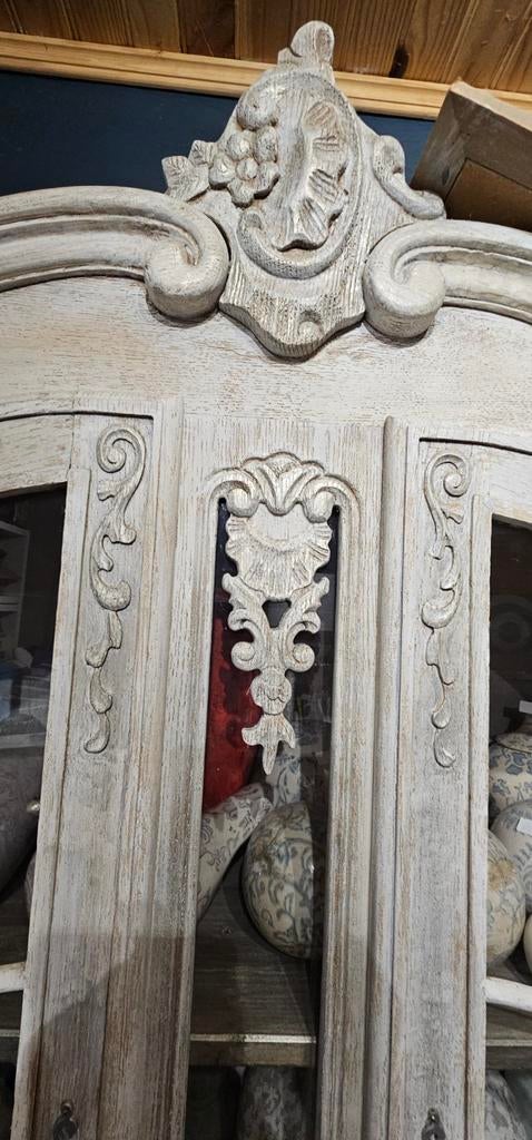 Meuble ancien patine blanc argenté, Maison & Meubles, Enlèvement