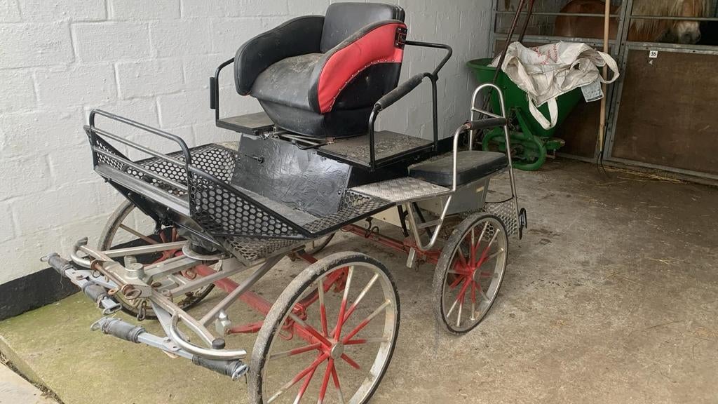 Menwagen voor shetlander of a pony, Gebruikt, Marathonwagen, Pony, Gesloten