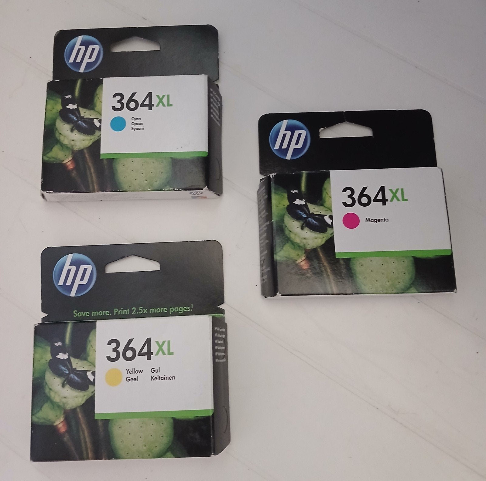 Lot de 3 cartouches d'encre couleurs imprimante HP 364 XL, Informatique & Logiciels, Enlèvement