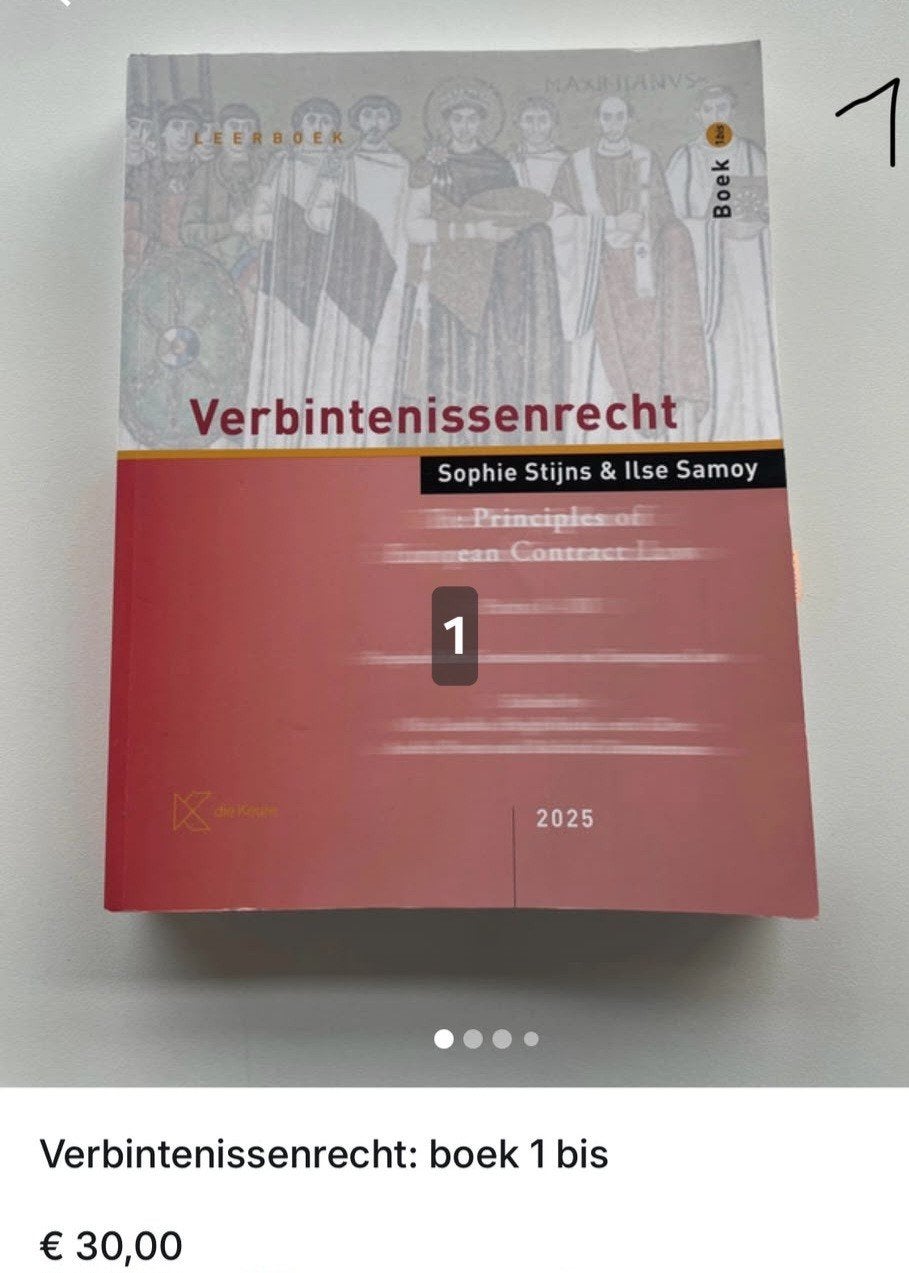 studieboek verbintenissenrecht 1ste jaar Leuven, Boeken, Ophalen