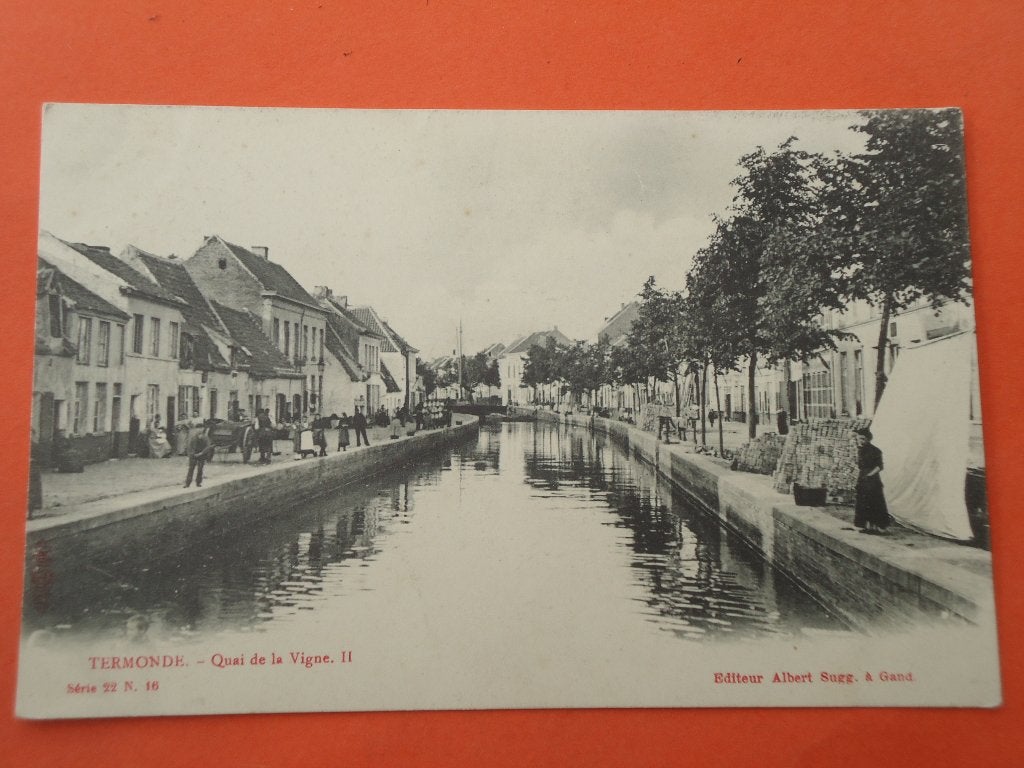 Dendermonde - Termonde Quai de la Vigne II, Verzamelen, Postkaarten | België, Ophalen of Verzenden, Voor 1920, Ongelopen, Oost-Vlaanderen