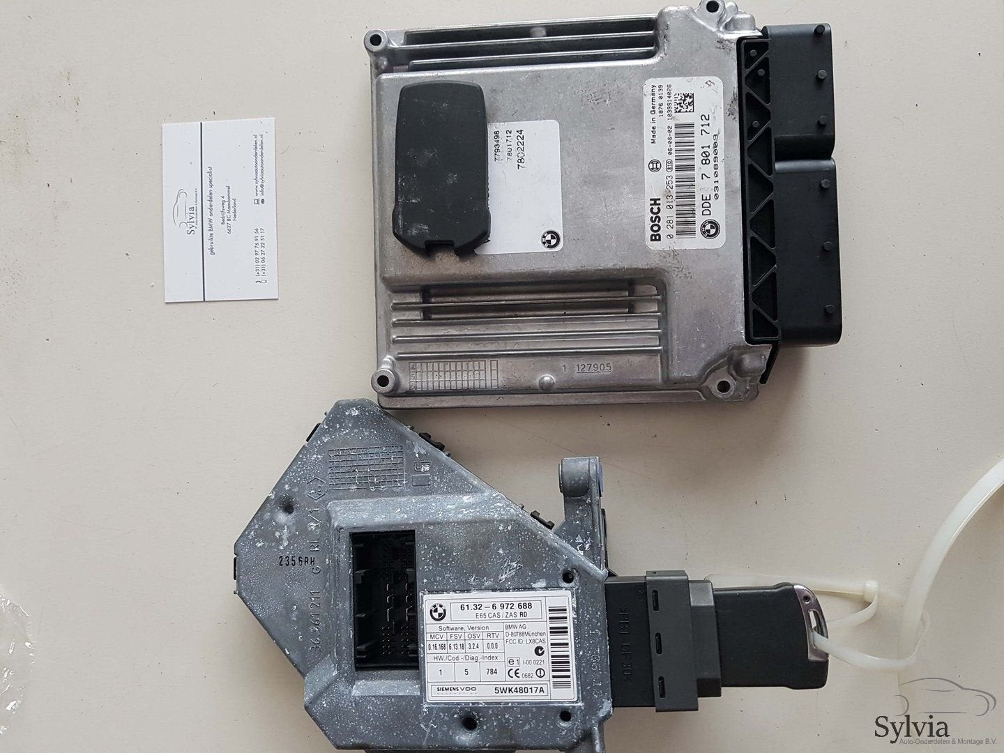 Startset Contactslot + ECU CAS M57 730D BMW 7 serie E65 1361, Auto-onderdelen, Gebruikt, -, -, Ophalen of Verzenden