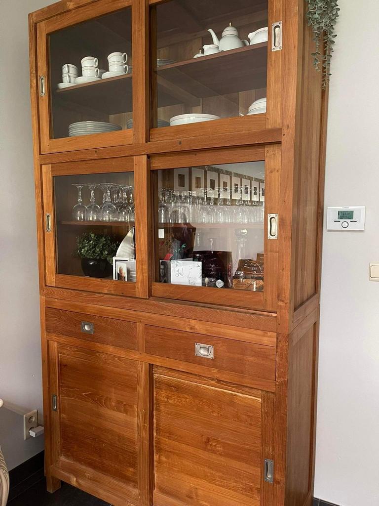 Teak kasten en tafel, Ophalen, Gebruikt, Teakhout
