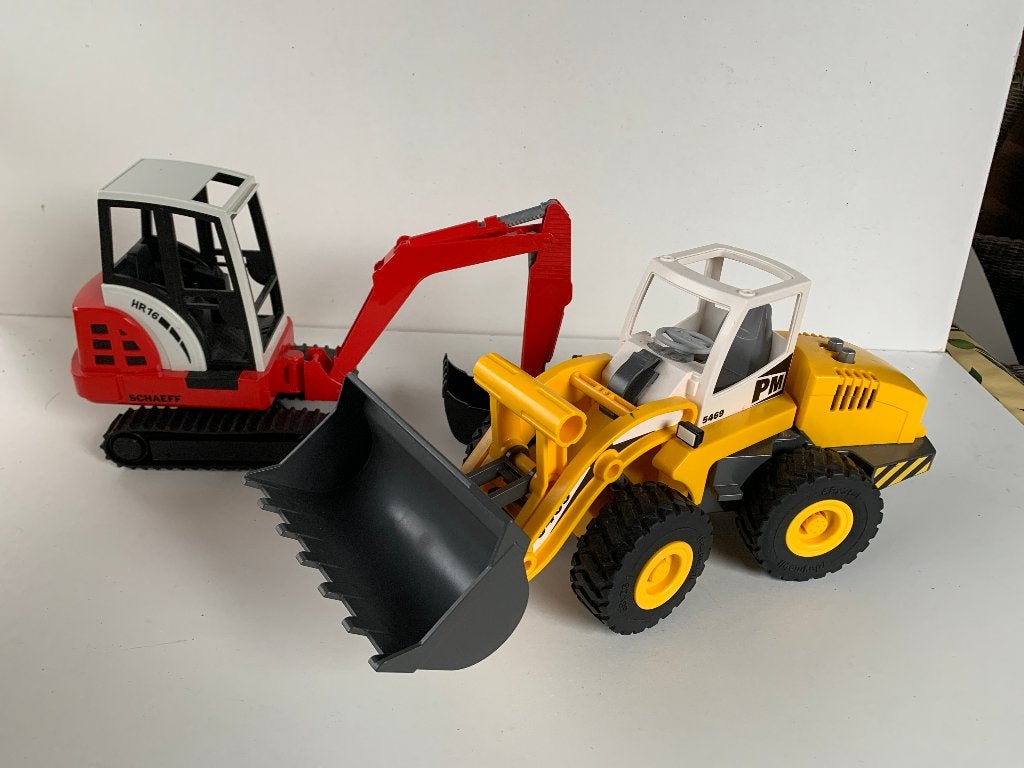 PLAYMOBIL: KRAAN MET BULLDOZER SET 5469, Ophalen of Verzenden, Zo goed als nieuw