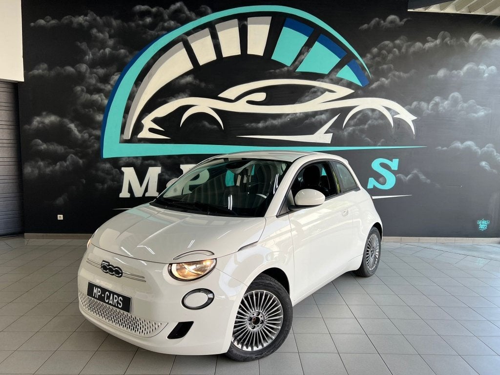 Fiat 500E / Ice White / Nieuw, Auto's, Stof, Wit, 5 deurs, Start-stop-systeem