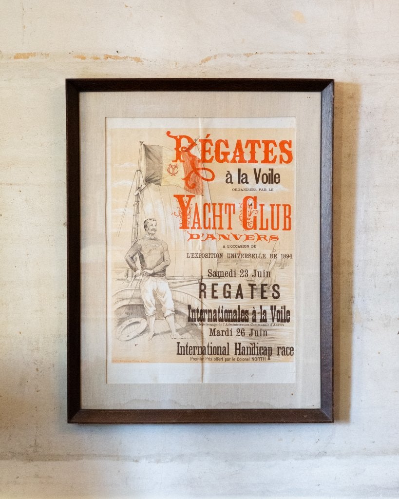 Affiche du Yacht Club d'Anvers Régates 1894, Enlèvement