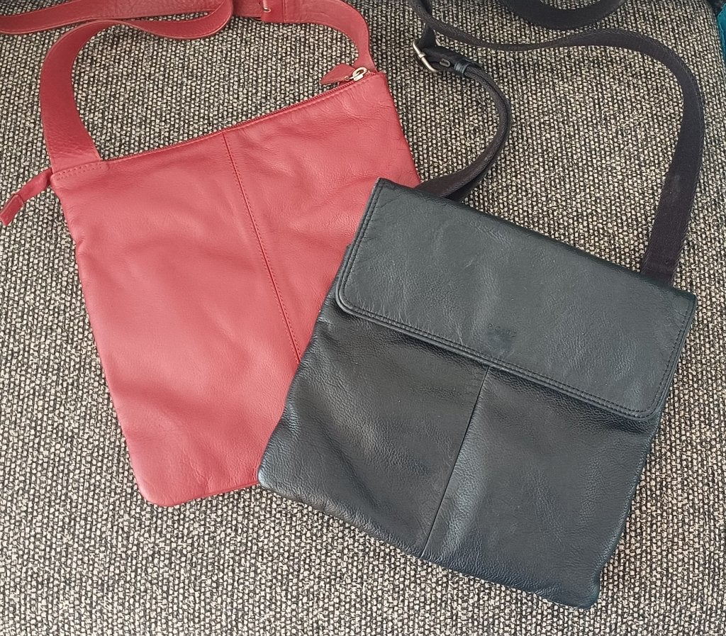 Twee handtassen van Picard en Clarks, Ophalen of Verzenden, Gebruikt, Rood, Handtas