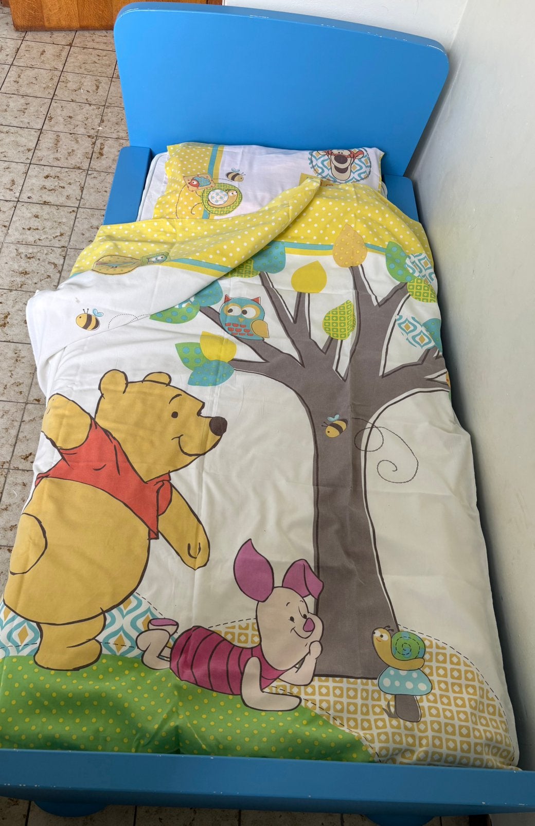 Peuterbed Ikea met lattenbodem, Sommier à lattes, 70 à 85 cm, Enlèvement, Utilisé