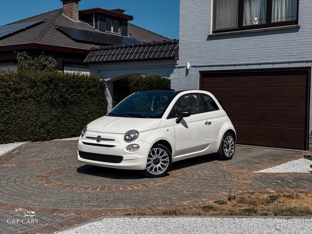 FIAT 500C/Hybrid/Cabrio/Carplay/LED/Cruise Control/Airco/, Auto's, Voorwielaandrijving, Dealer onderhouden, Stof, Euro 6