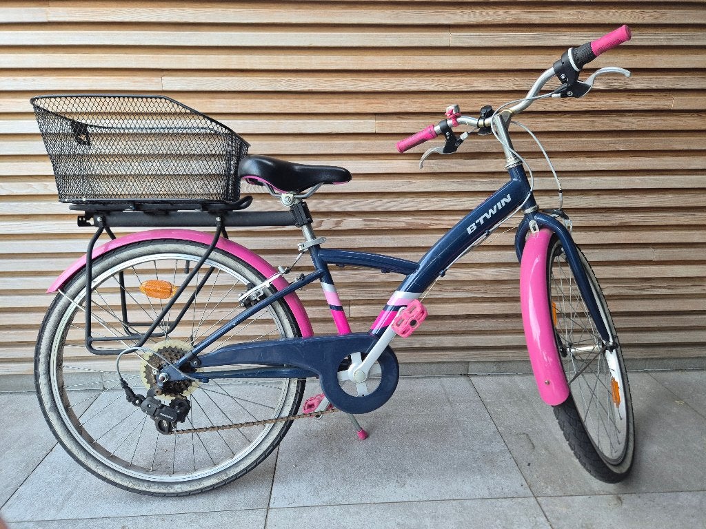 BTWIN roze kinderfiets voor meisjes (24 inch), Fietsen en Brommers, Ophalen, Velgrem, B twin, Handrem