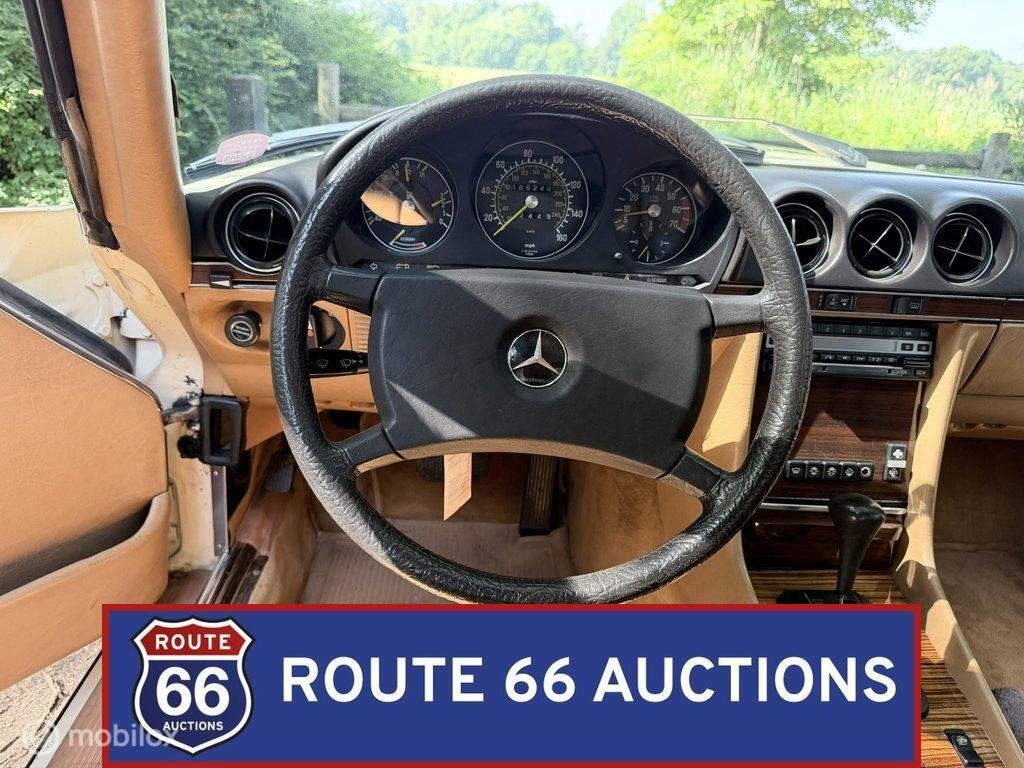 Mercedes-Benz 380 SL | 1983 | Route 66 Auctions, Zwart, Mercedes-Benz, Bedrijf, Handgeschakeld