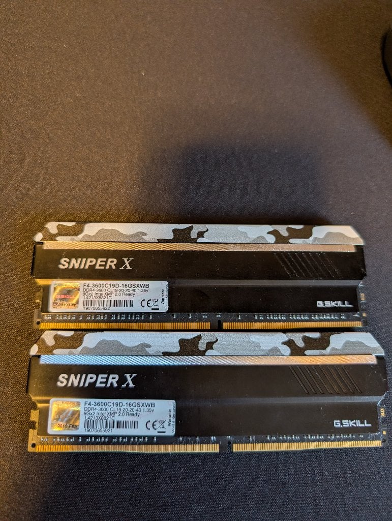 16G DDR4-3600-CL19, Computers en Software, RAM geheugen, Ophalen of Verzenden, Gebruikt, DDR4
