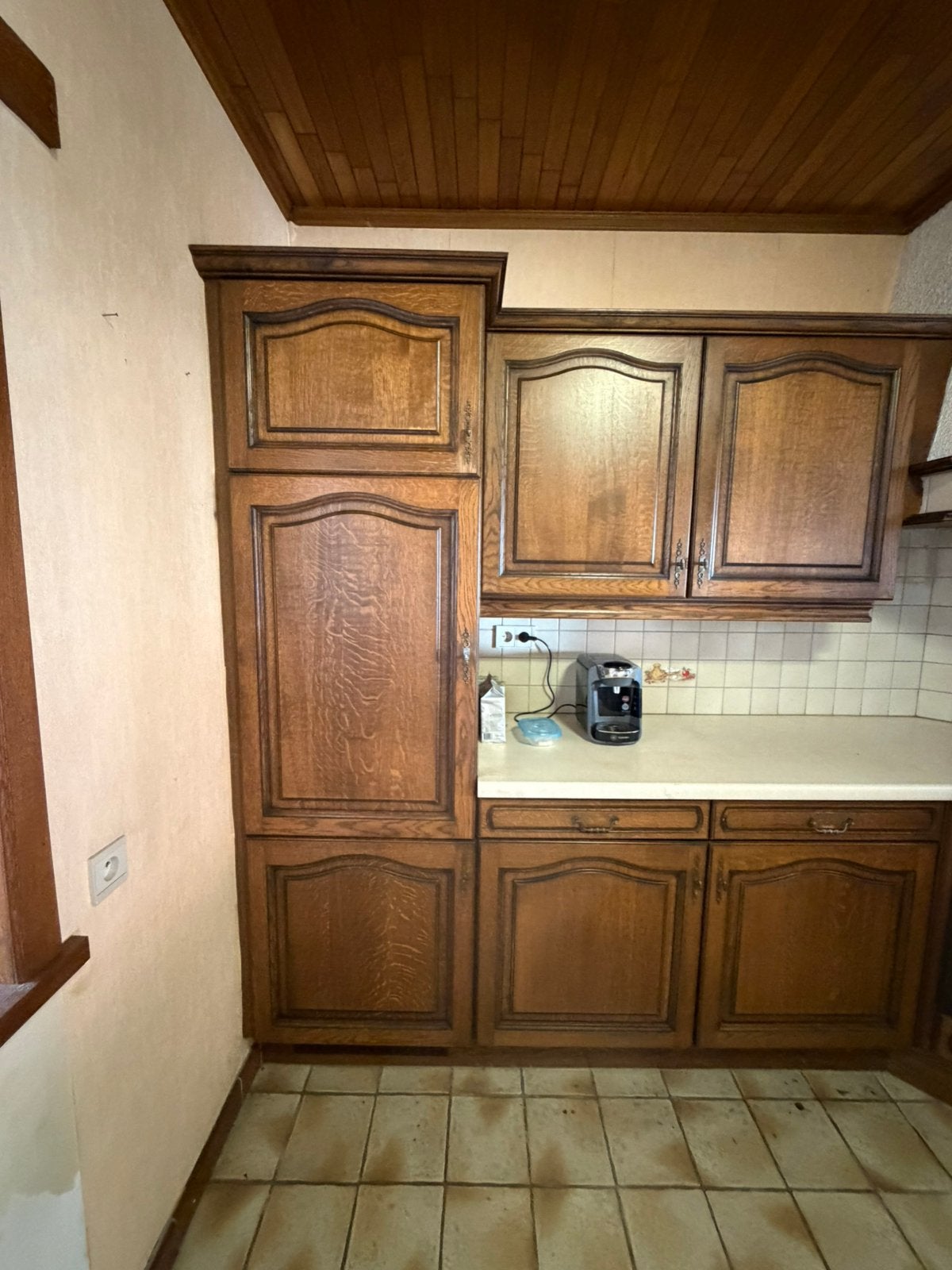 Eiken keuken te koop, Ophalen, Zo goed als nieuw, Hout, Hoekkeuken