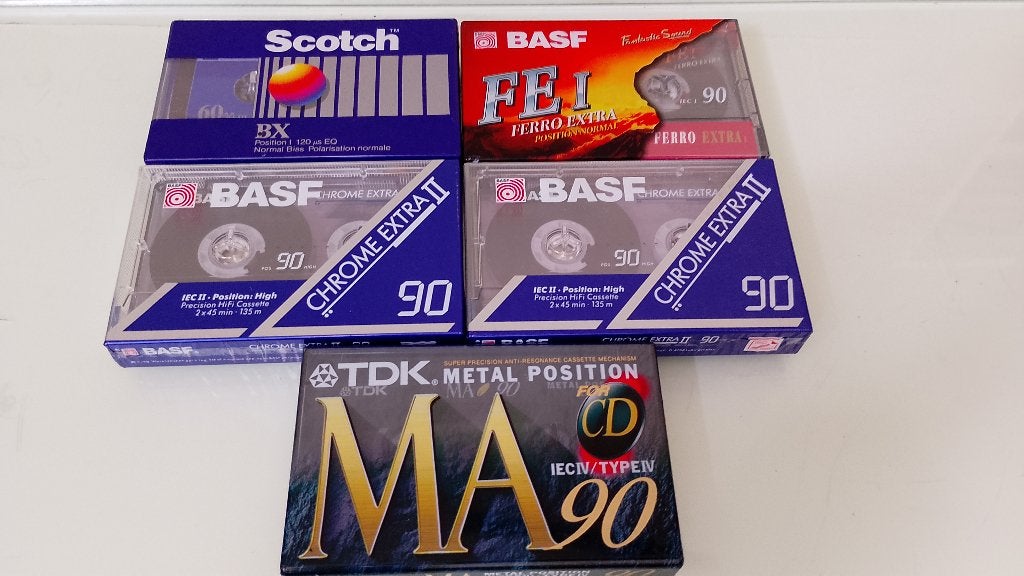 5 X NIEUW ,TDK MA 90 "METAL " & BASF CASSETTE TAPE ., Cd's en Dvd's, Ophalen of Verzenden, Nieuw in verpakking