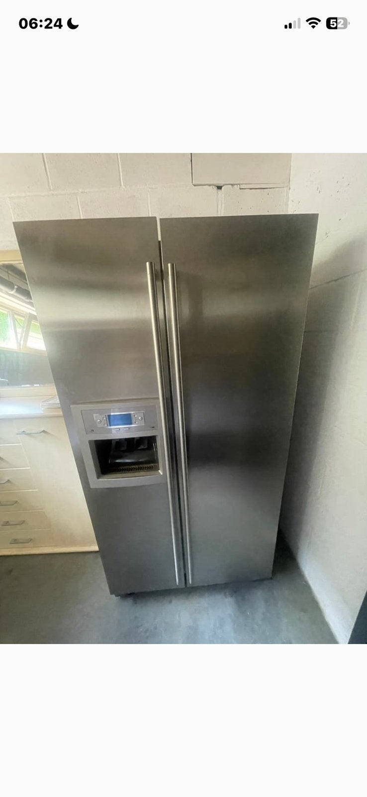 Defect Amerikaanse frigo Bauknecht, Enlèvement