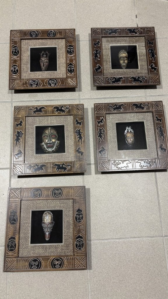 vintage Afrikaanse wanddecoratie, Ophalen, Vintage, Zo goed als nieuw, Glas