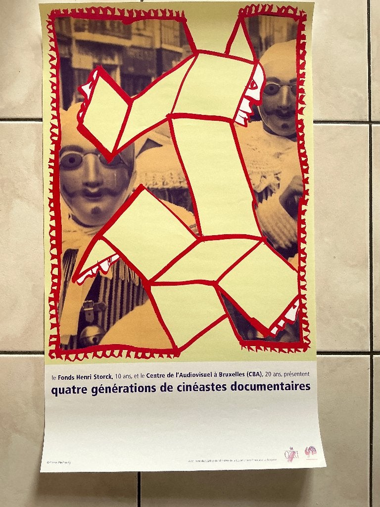 Affiche d'expo. dessin de P. Alechinski, voir photos !, Collections, Posters & Affiches, Rectangulaire vertical, Comme neuf, Affiche ou Poster pour porte ou plus grand