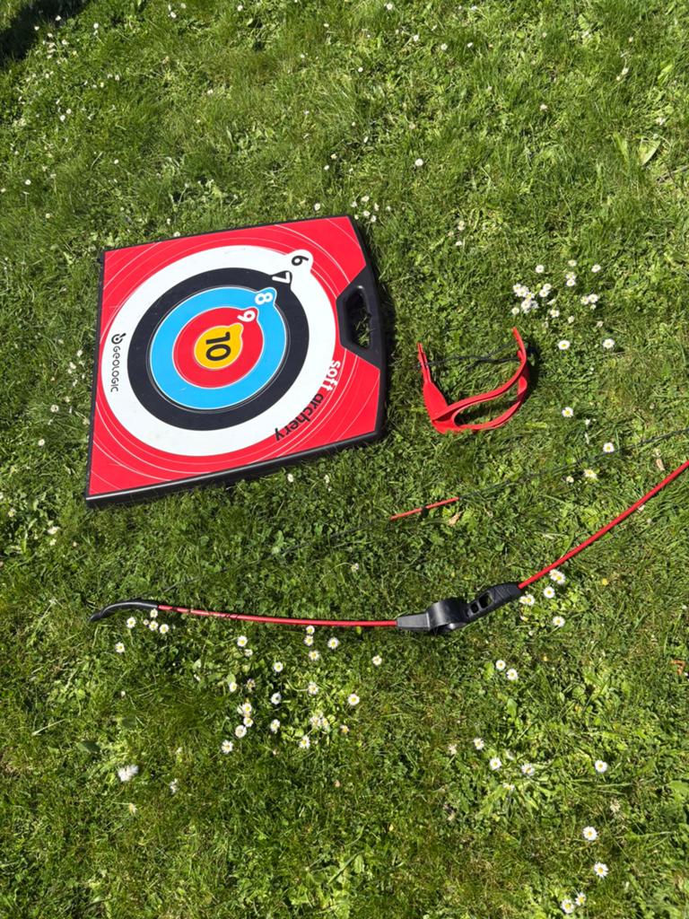 Jeu tir a l’arc  decathlon enfants, Sport en Fitness, Handboogschieten, Ophalen, Gebruikt
