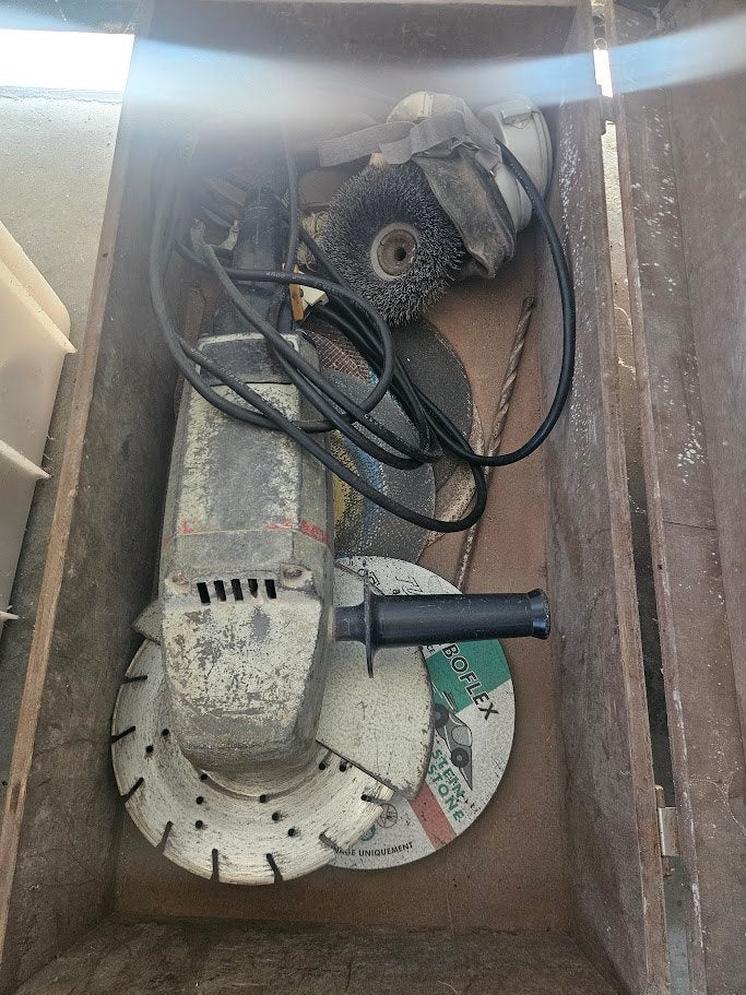 Grote Haakse Slijper 230mm (Zware Slijpschijf) + Diamantblad, Ophalen, Gebruikt
