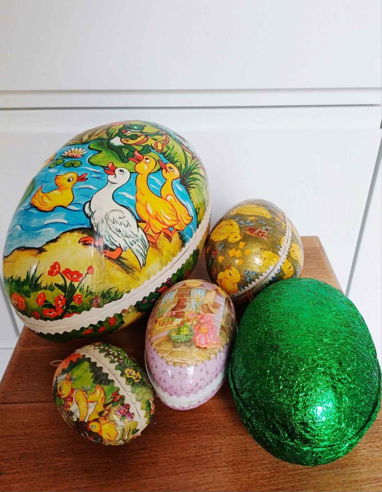 ensemble d'œufs de Pâques en carton anciens et vintage, Divers, Enlèvement ou Envoi