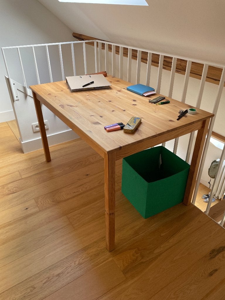 Table en bois IKEA INGO, 100 à 150 cm, Quatre personnes, Enlèvement, Utilisé