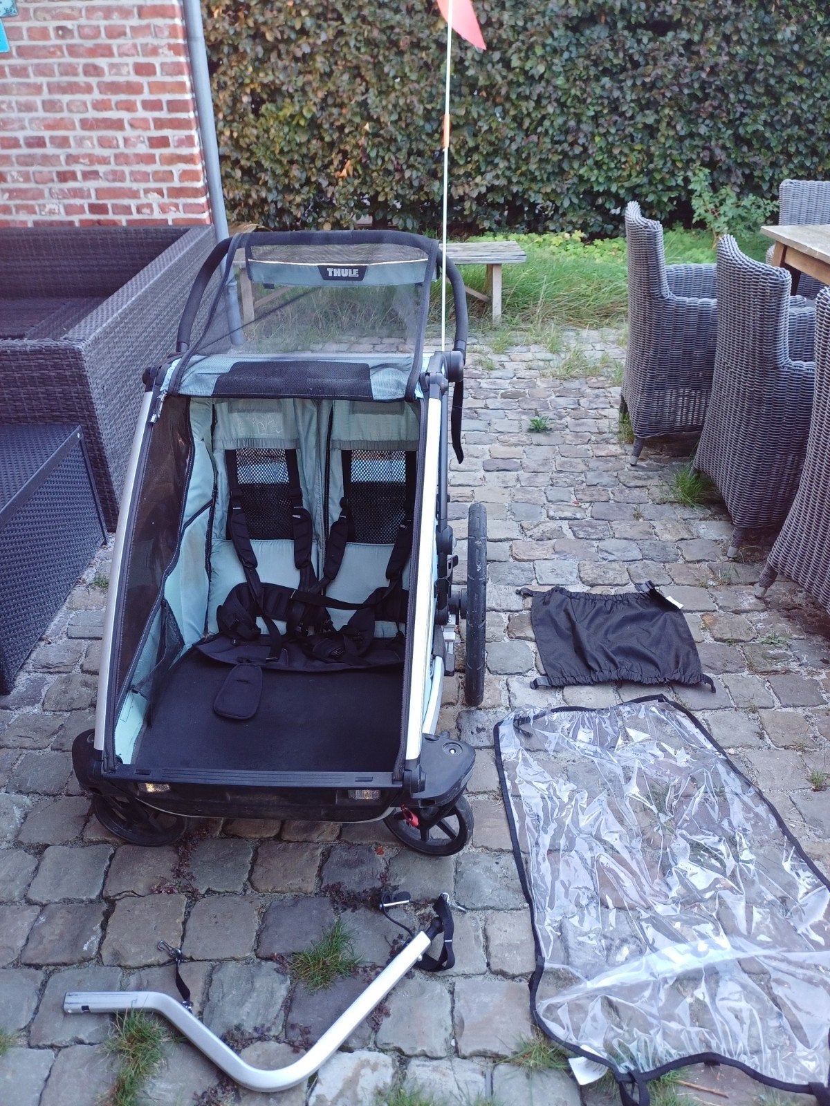 Thule Chariot Cross 2, Fietsen en Brommers, Ophalen, Gebruikt, Vering, 20 tot 40 kg
