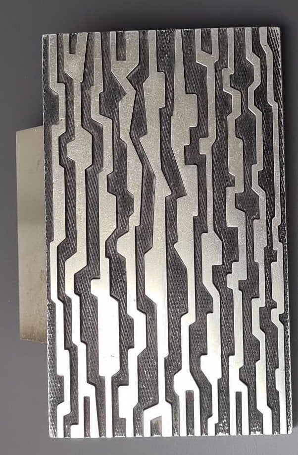 poignée de porte en aluminium, 50's, abstraite, métal GECO, Enlèvement ou Envoi