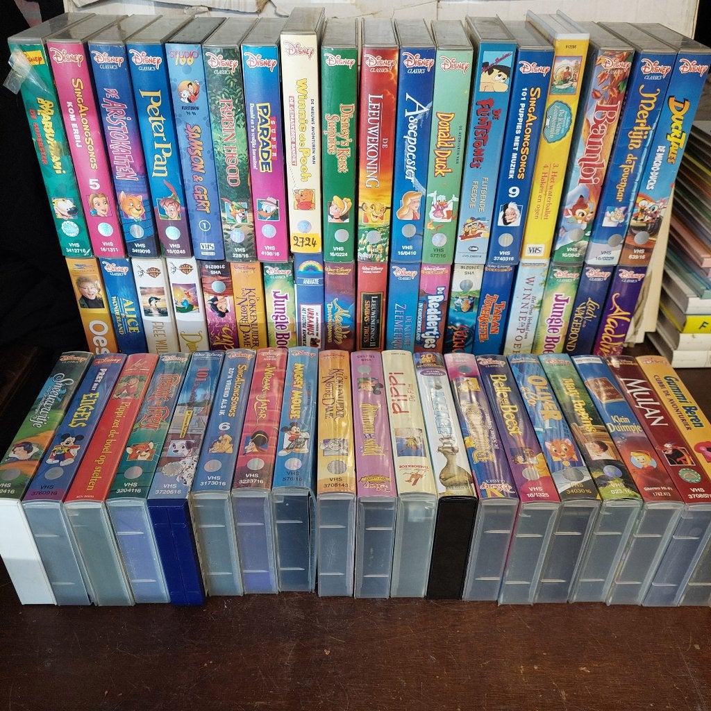 Lot de cassettes vidéo pour enfants, À partir de 6 ans, Sous-titré en néerlandais, Dessin animé, Néerlandais