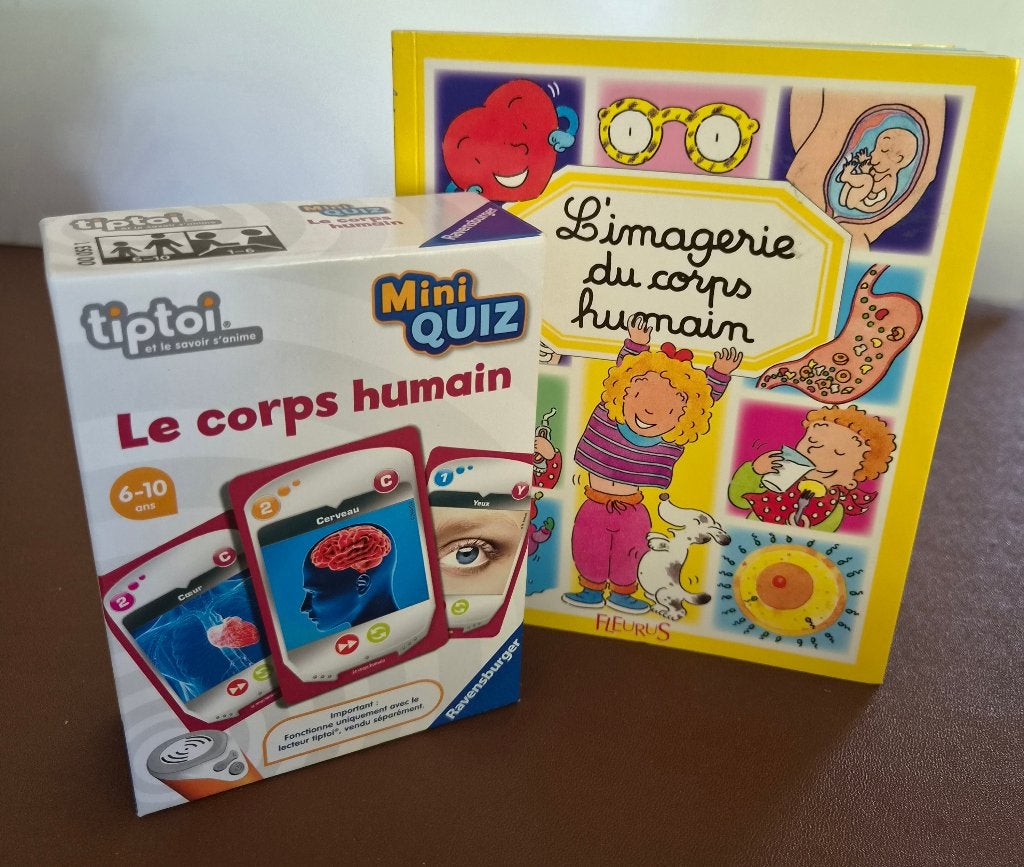 Lot "Le corps humain": Tiptoi mini quiz + Livre Fleurus, 1 ou 2 joueurs, Enlèvement, Comme neuf, Ravensburger