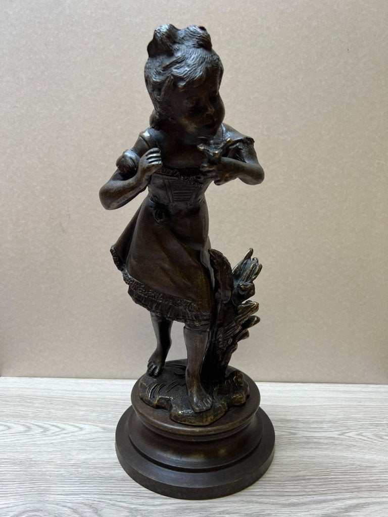 Bronzen beeld "La Charmeuse", Antiek en Kunst, Ophalen, Brons
