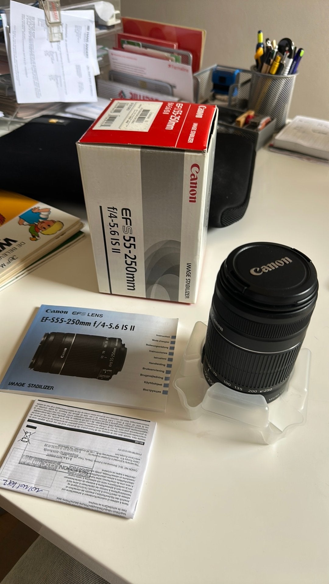 Canon EF-S 55-250mm f/4-5.6 IS II, Audio, Tv en Foto, Ophalen, Handmatige focus, Canon, Zo goed als nieuw