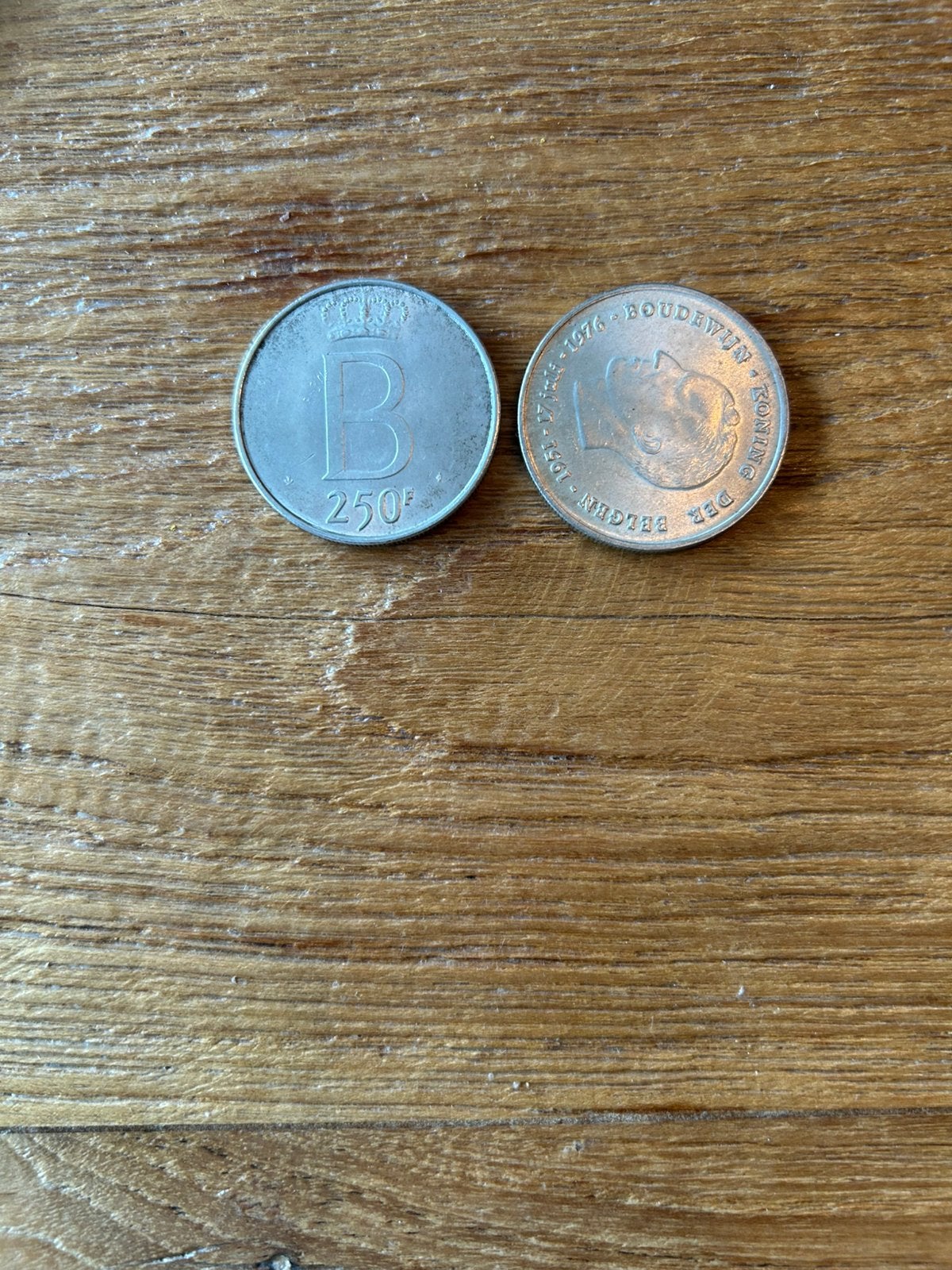 2 pièces en argent - K. Boudewijn - 250Bfr., Enlèvement ou Envoi, Argent