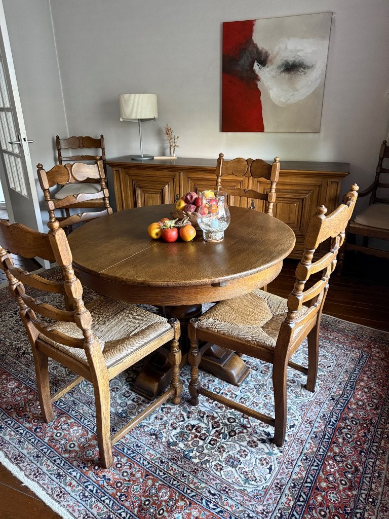 Eetkamer, Huis en Inrichting, Complete eetkamers, Ophalen, Zo goed als nieuw, 4 tot 6 stoelen