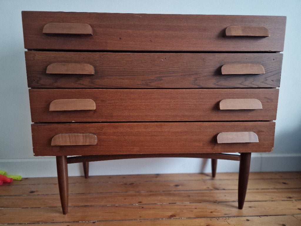 Commode vintage, 3 ou 4 tiroirs, 25 à 50 cm, Moins de 100 cm, Vintage