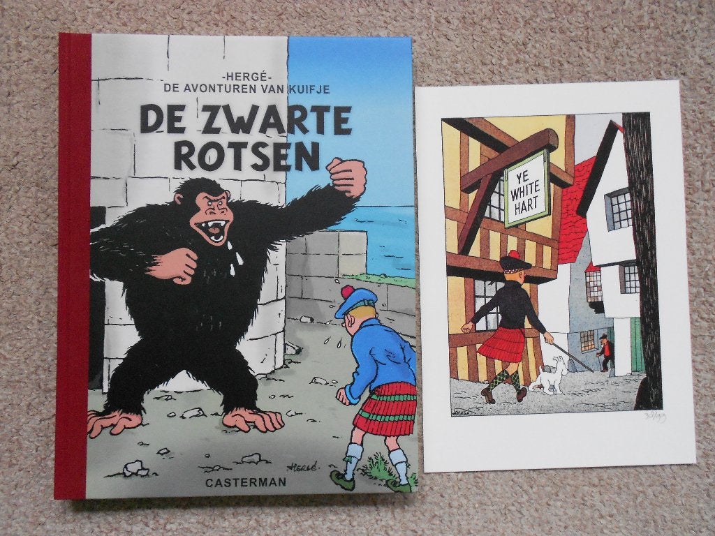 Kuifje - De Zwarte Rotsen -hardcover +ex-libris nr 38 van 99, Neuf, Enlèvement ou Envoi, Une BD, Herge
