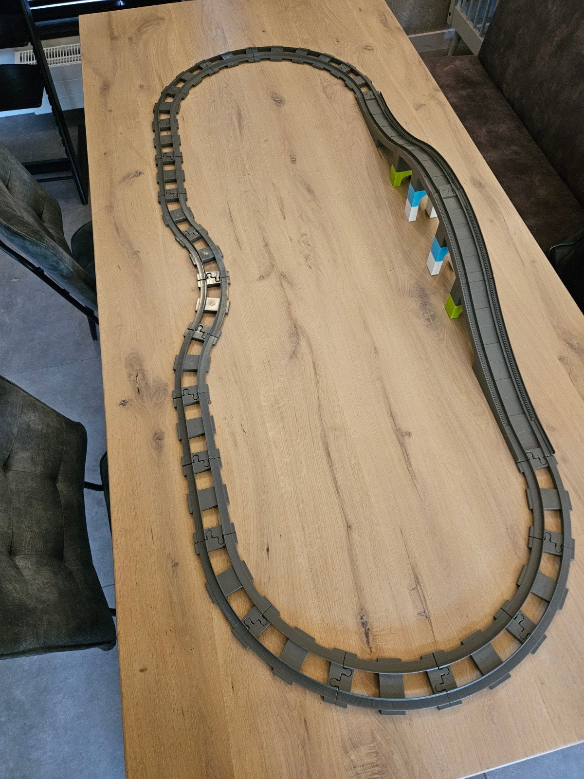 Grand pont à rails Duplo avec cercle gris, Enlèvement ou Envoi, Duplo