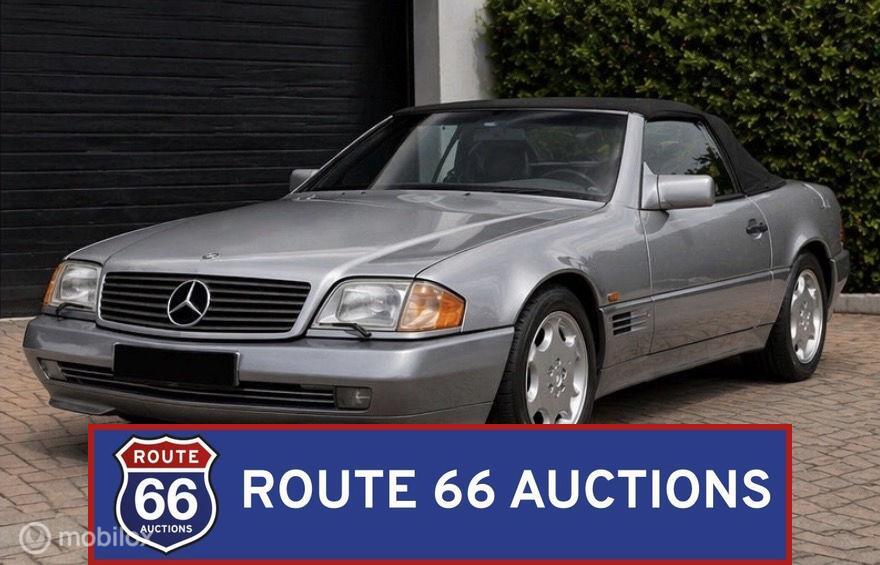 Mercedes-Benz SL 500 | 1995 | Route 66 Auctions, Auto's, Zwart, Mercedes-Benz, Bedrijf, Handgeschakeld