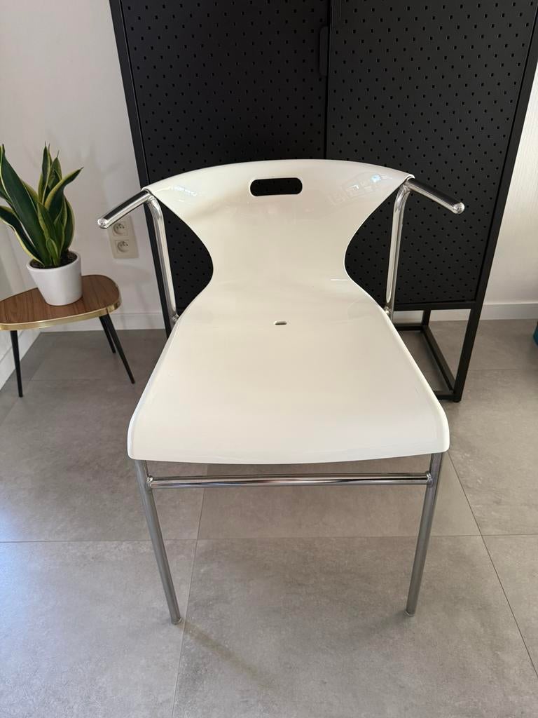 4 stoelen IKEA Elmer, Enlèvement, Comme neuf, Blanc, Quatre