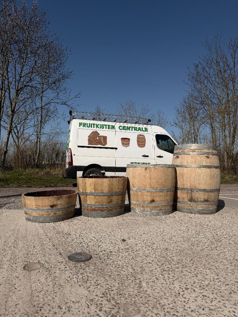 Wijnvaten ZEER RUIM ASSORTIMENT - Regenton - Decoratie, Ophalen, Gebruikt