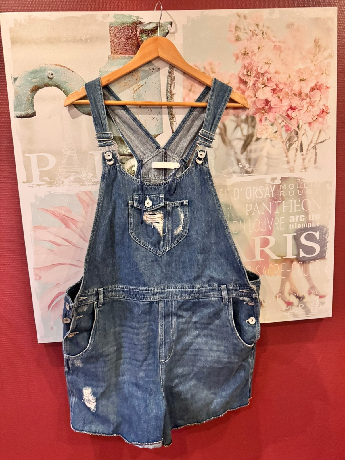 Jeans salopet short, Vêtements | Femmes, Combinaisons, Enlèvement, Comme neuf, Taille 42/44 (L)