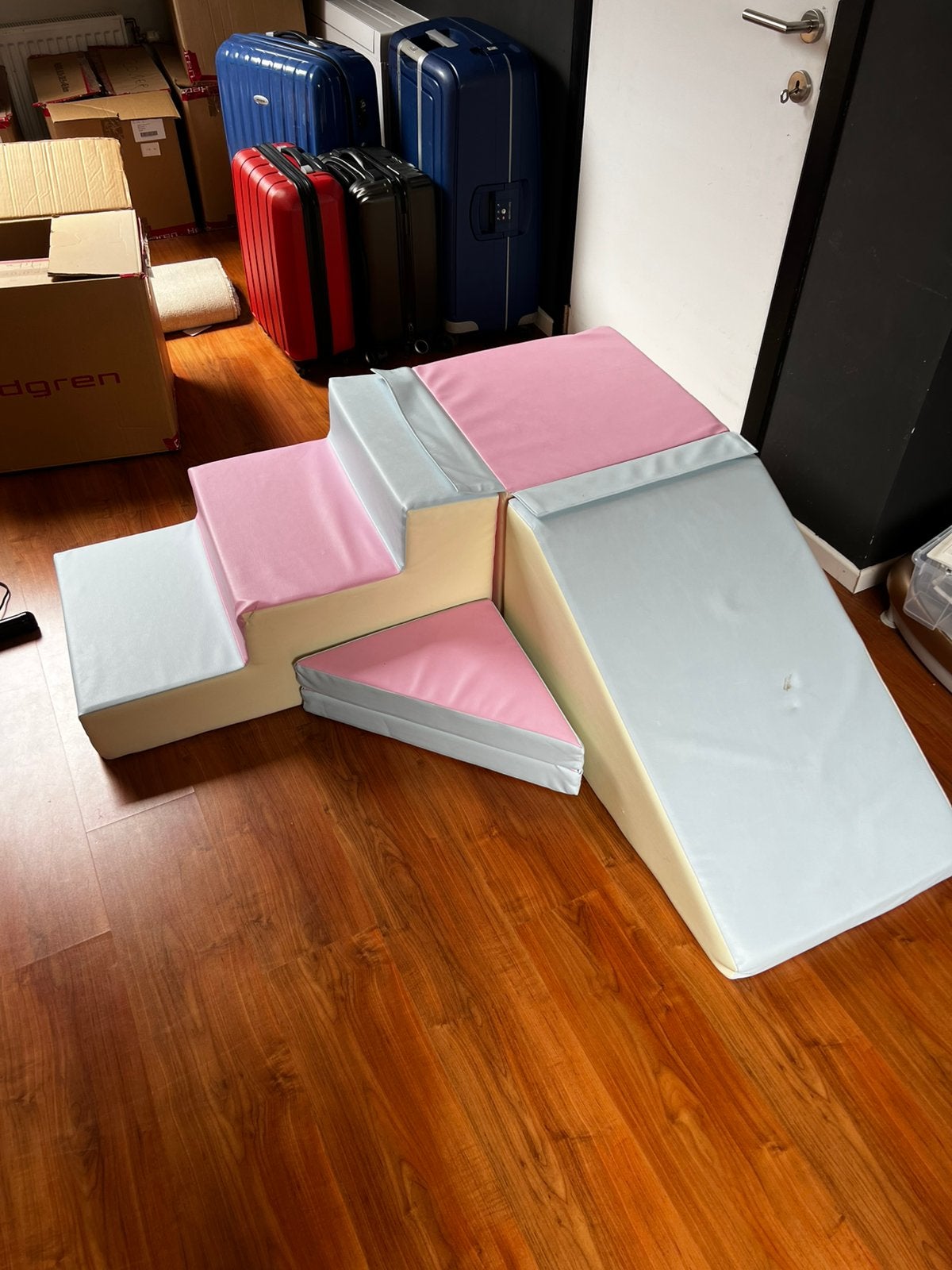 Jindl speelset foamblokken trap + glijbaan, Kinderen en Baby's, Speelgoed | Overig, Ophalen, Zo goed als nieuw
