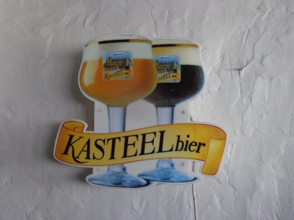 lichtreclame  kasteelbier, Verzamelen, Ophalen of Verzenden