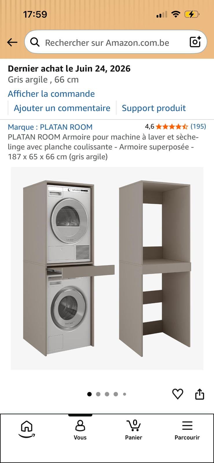 Armoire pour machine à laver et sèche-linge, Enlèvement, Neuf, Bois
