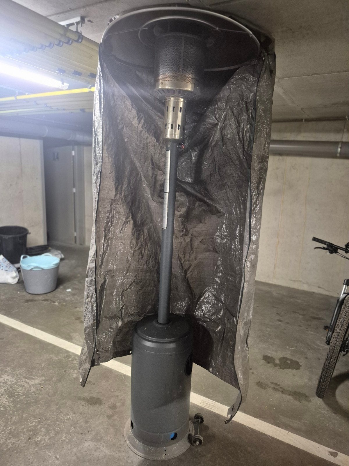 Terrasverwarmer op gas (paddestoel) – Inclusief beschermhoes, Tuin en Terras, Ophalen, Gebruikt, Gas