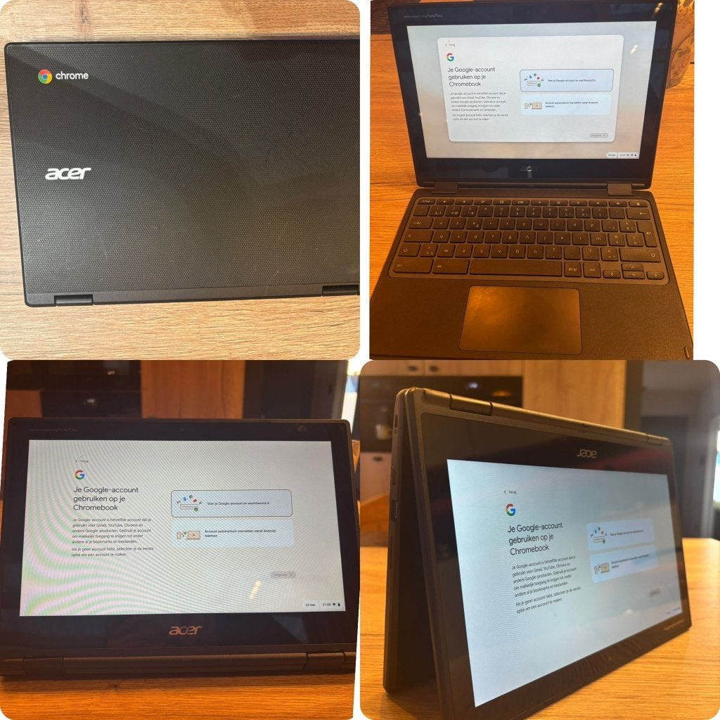 Laptop Chromebook Acer met toucscreen, Ophalen, Touchscreen, 32 GB of minder, Azerty