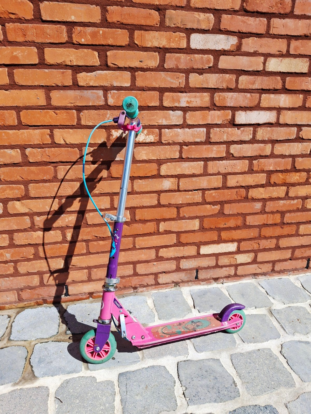 Mooie meisjes step Oxelo (decathlon) met handrem en voetrem, Fietsen en Brommers, Ophalen