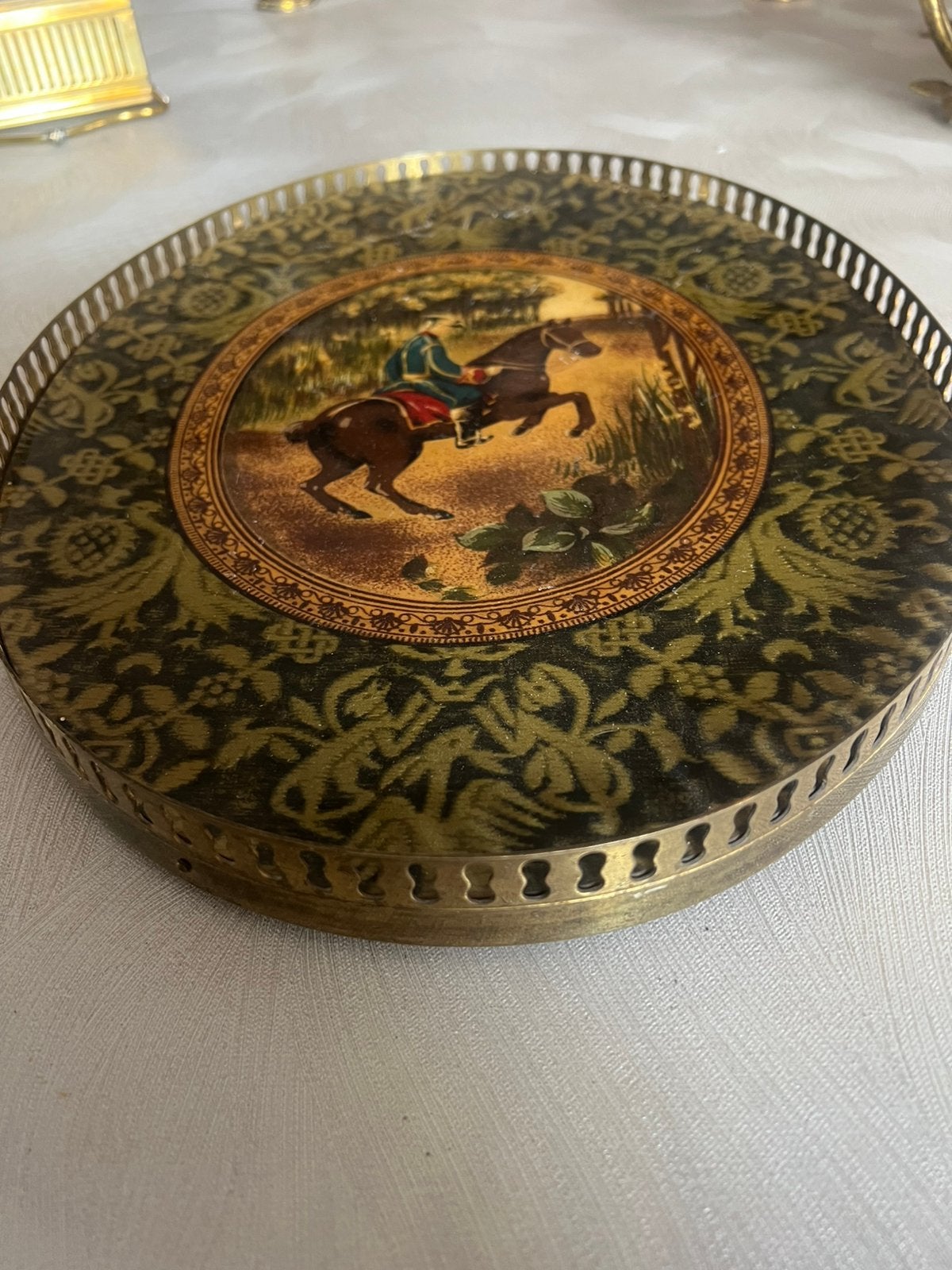 Koper/messing dienblad, Antiek en Kunst, Ophalen, Koper