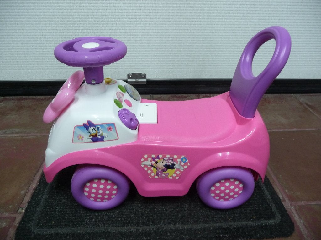 Minnie Mouse loop en duwwagen met licht en geluid, Ophalen, Zo goed als nieuw, Loopvoertuig